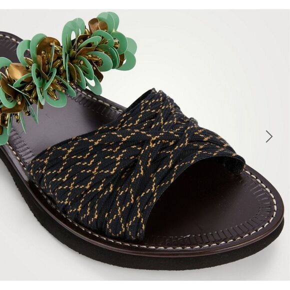 DRIES VAN NOTEN Embellished Leather Sandals NWB Size 37 1/2 - Picture 6 of 13